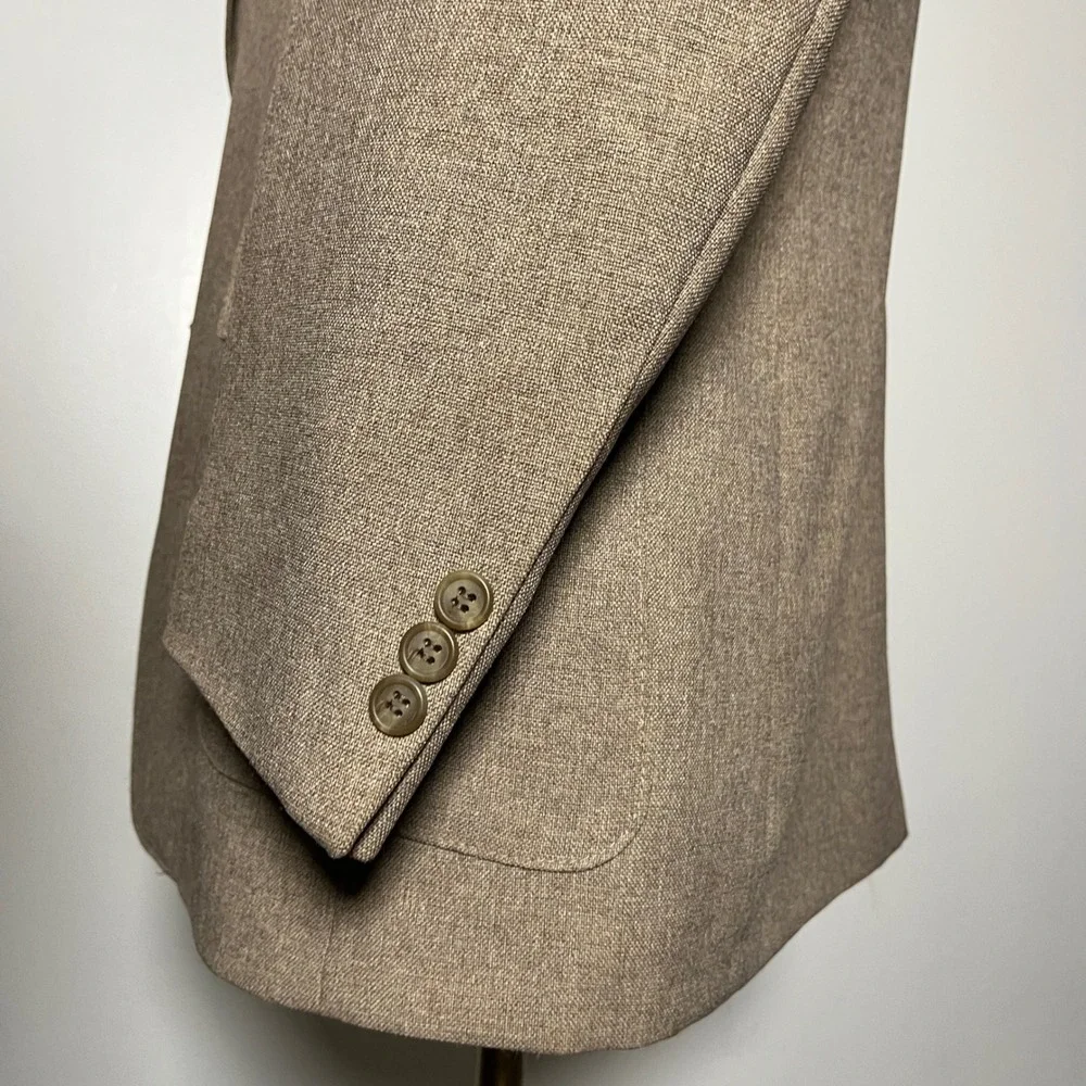 Levi's Action Suit Blazer Mens 42 Brown‎ Solid Vintage Sta-Prest 2-Button Jacket